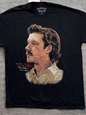 Target NWT Morgan Wallen Black Graphic Portrait Tee